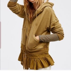 Free people when worlds meet hoodie rare xs